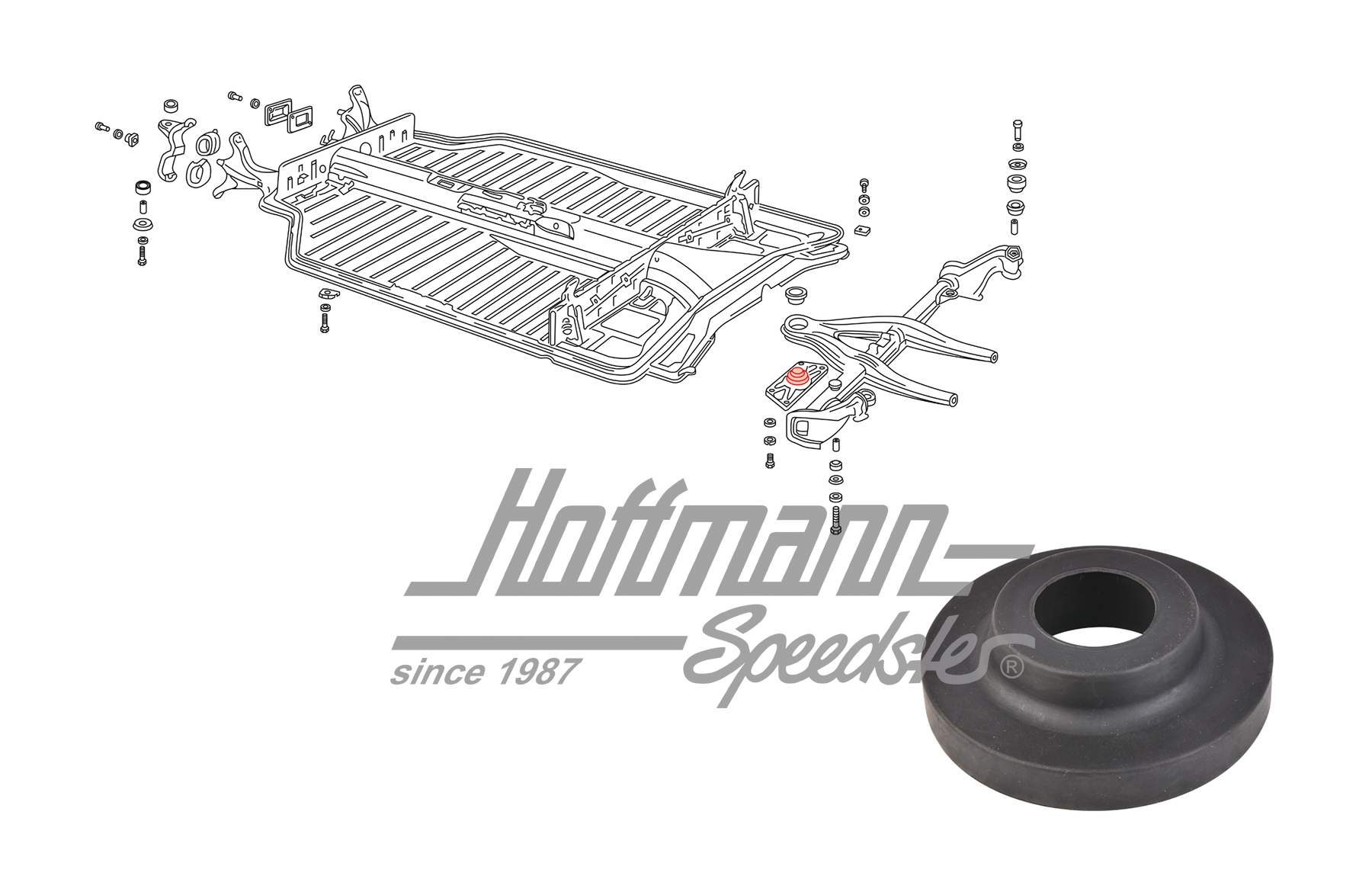 Damping ring, suspension subframe/chassis | 311 705 683 | 069-8090-25