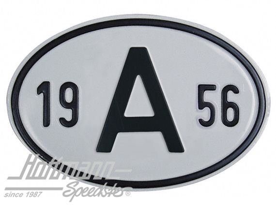 Nationality plate "A", alu, with year 1956 |  | 020-2398-56