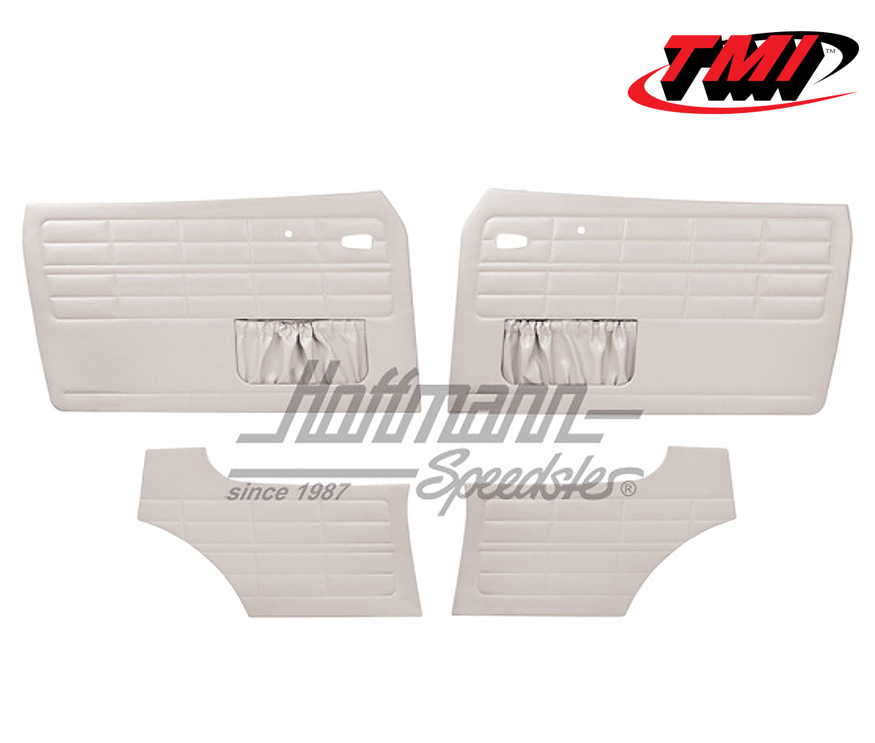 Door panels, Karmann Ghia Coupé, 8.63-, white | 10-1525-20 | 066-0012-00