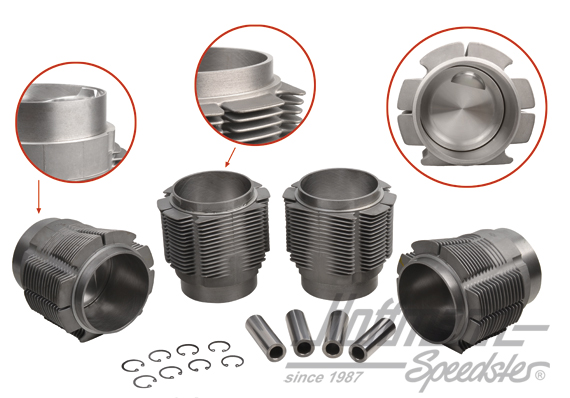 Piston + cylinder set, Porsche 356C/912, 86mm, JE (B) | 008 11 86P JE | 505-0659