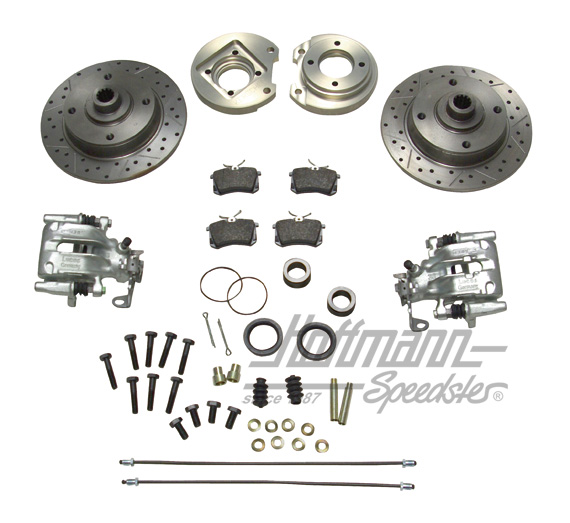 Rear axle disc brake kit, perforated/louvered, 4-holes/130mm, IRS | BA KER 33 HS | 020-3918