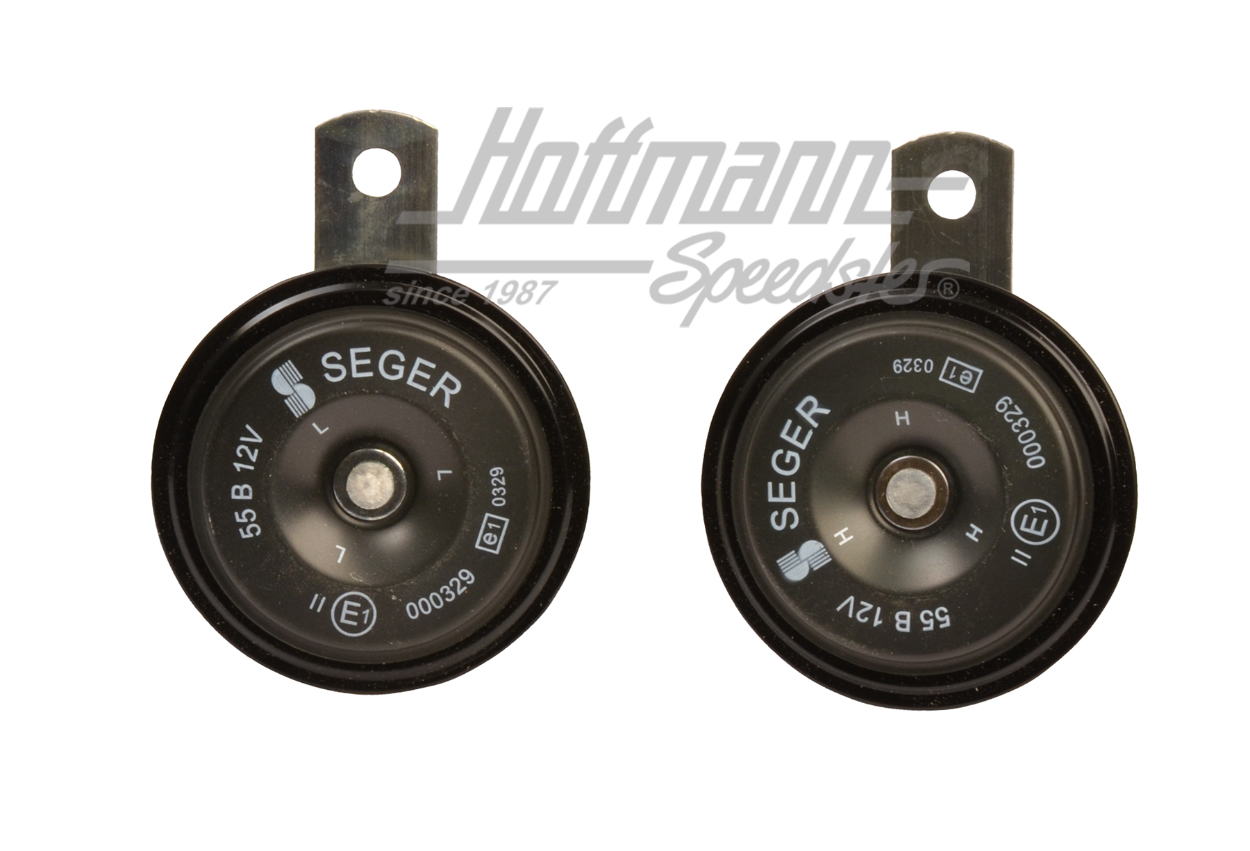 Horn, pair, Mini, 75mm, black, 12V | 55BO 1200K | 200-8040