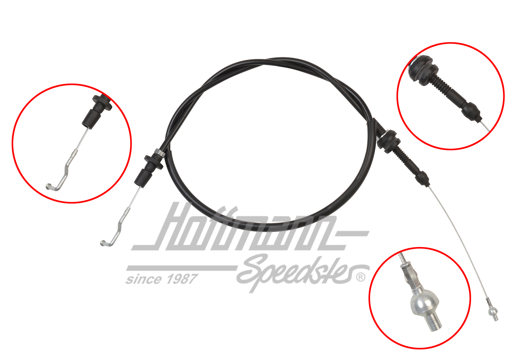 Accelerator cable, Bus T4, 2.0, 9.90-6.03 | 701 721 555 J | 407-1004