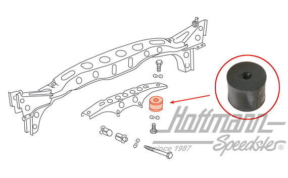 Gearbox mount, upper, Bus T2, 8.71-7.79                                                             