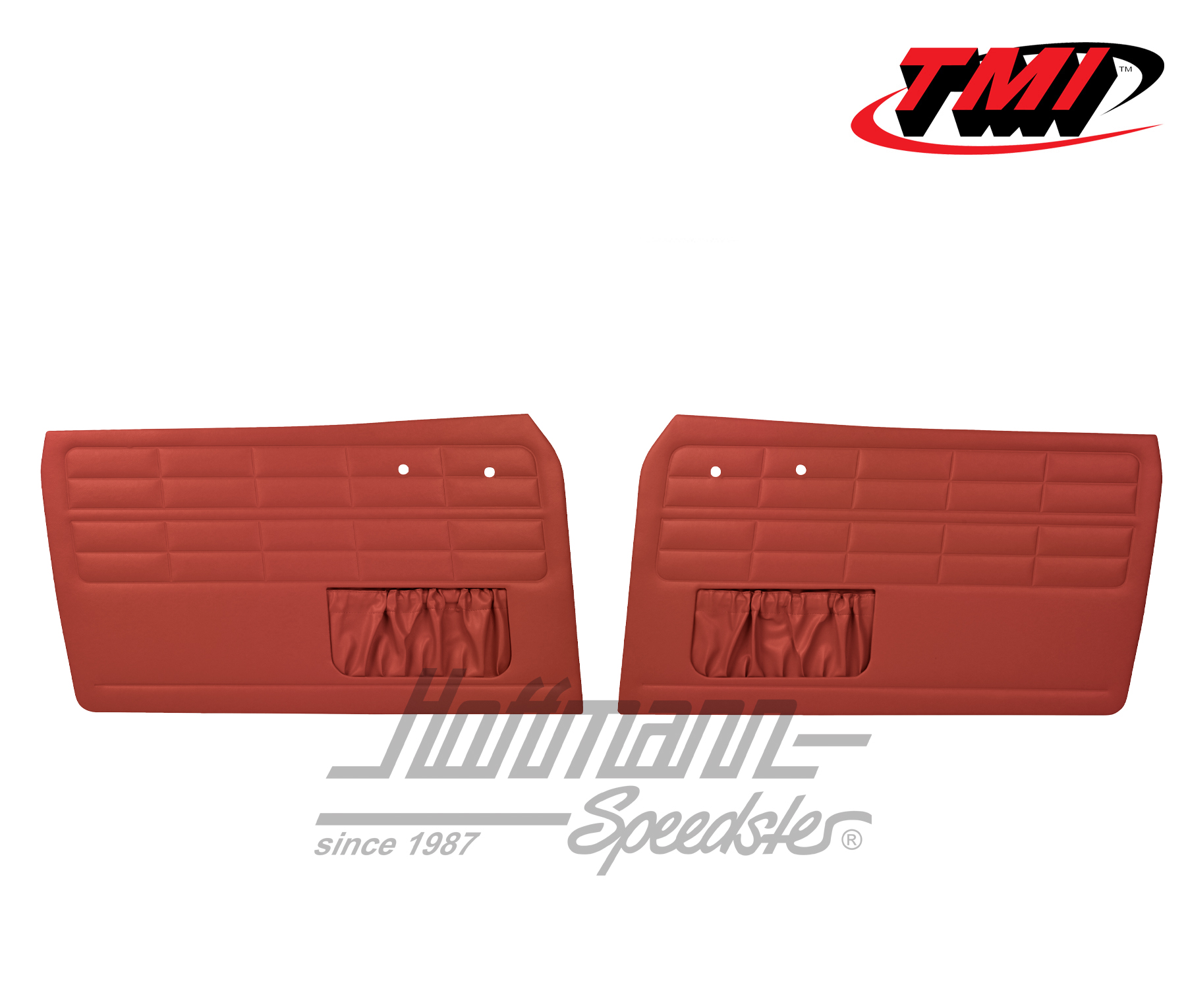 Door panels, Karmann Ghia, -7.63, red | 10-1504-17 | 066-0020-06