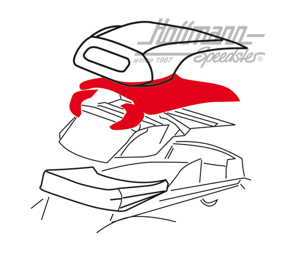 Convertible-top cushion, .63-7.71 |  | 020-4640
