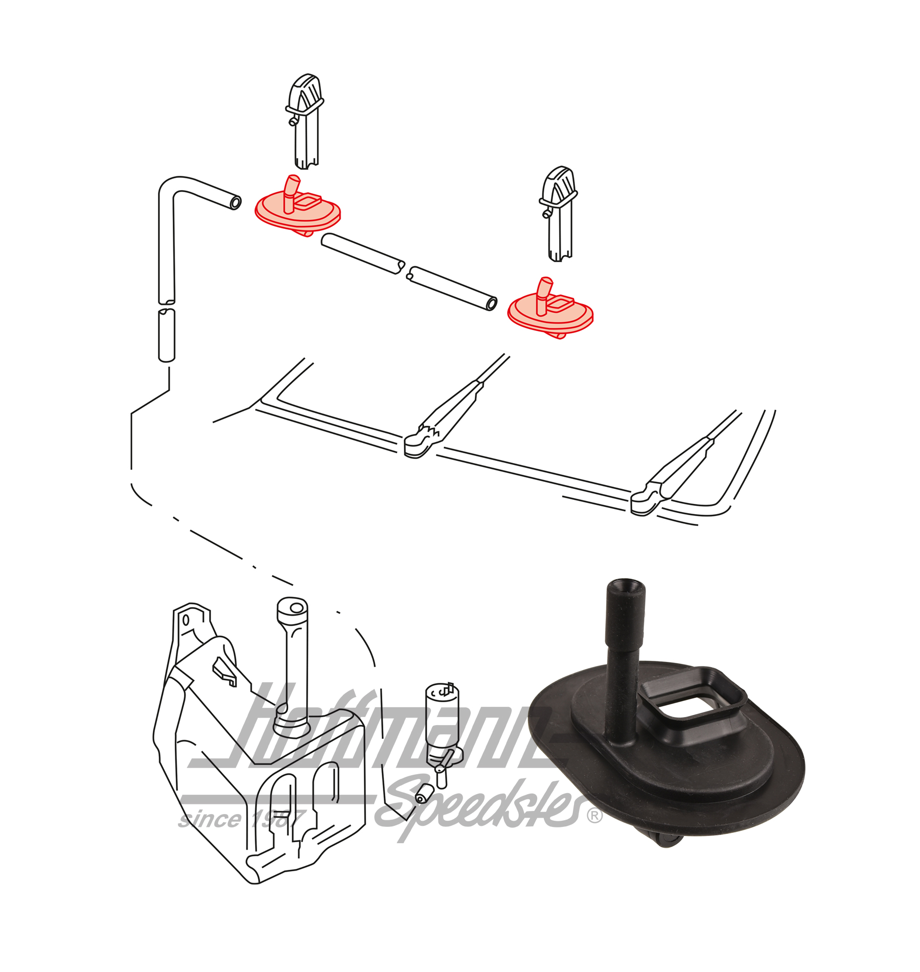Grommet, spraying nozzle
, Bus T4 | 7D1 955 997 | 409-5020