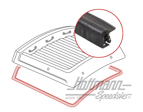 Seal, luggage space front, upper | 253 070 732 | 350-9060