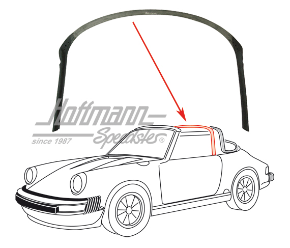 Seal, Targa bow, front, 911, 70-73                                                                  