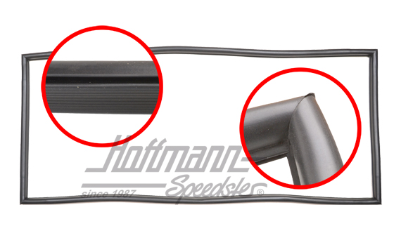 Seal, engine lid, Bus T2, 8.67-7.71, Top Quality | 211 827 711 A | 090-6170-06