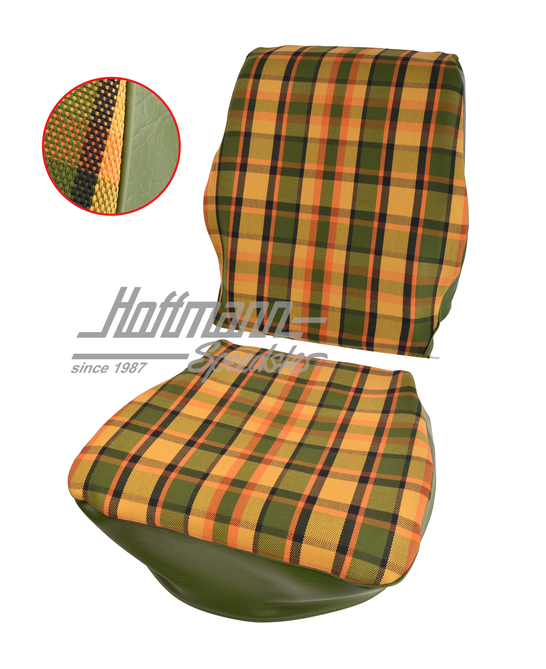 Seat cover, Westfalia, yellow/orange/green, 74-79 |  | 098-0599-59