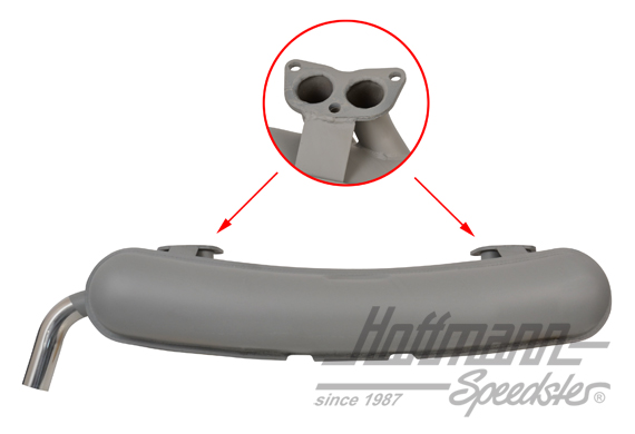 Exhaust, sheet steel, 1x48mm, 914/4, 2.0                                                            