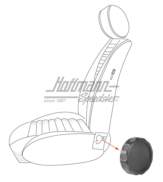 Adjustment wheel, backrest, 8.74-9.95 | 171 881 671 041 | 055-7094
