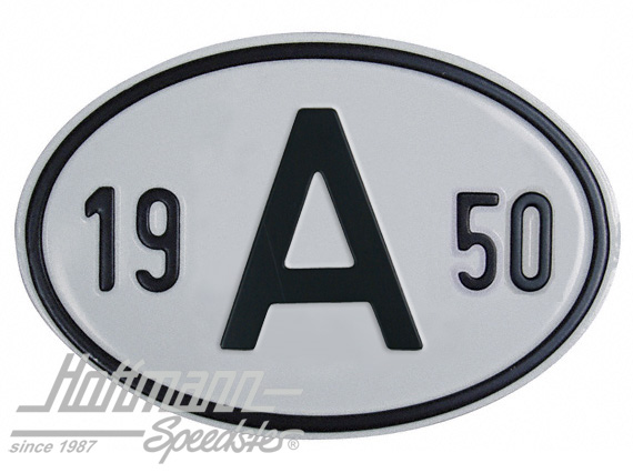 Nationality plate "A", alu, with year 1950 |  | 020-2398-50