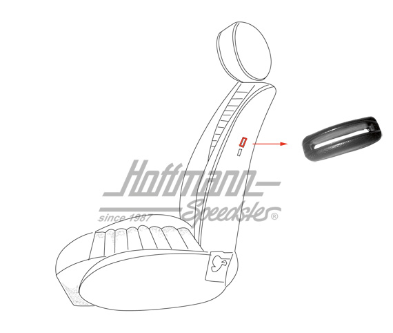 Cover, backrest stop | 371 881 607 01C | 055-7079