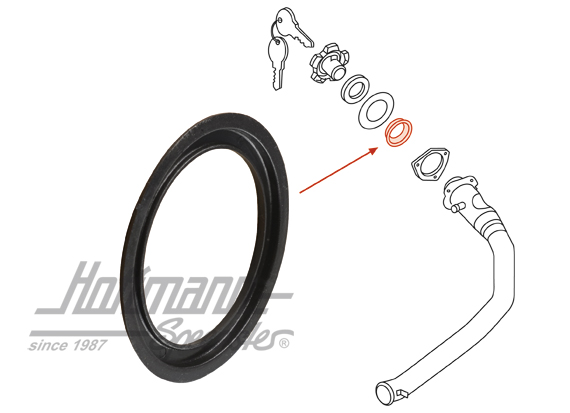 Spacer ring, fuel tank neck,, Golf 1 | 171 201 141 | 180-1140-28