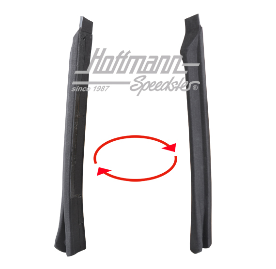 Seal, roof-frame, inner, Convertible, 83-85, right                                                  