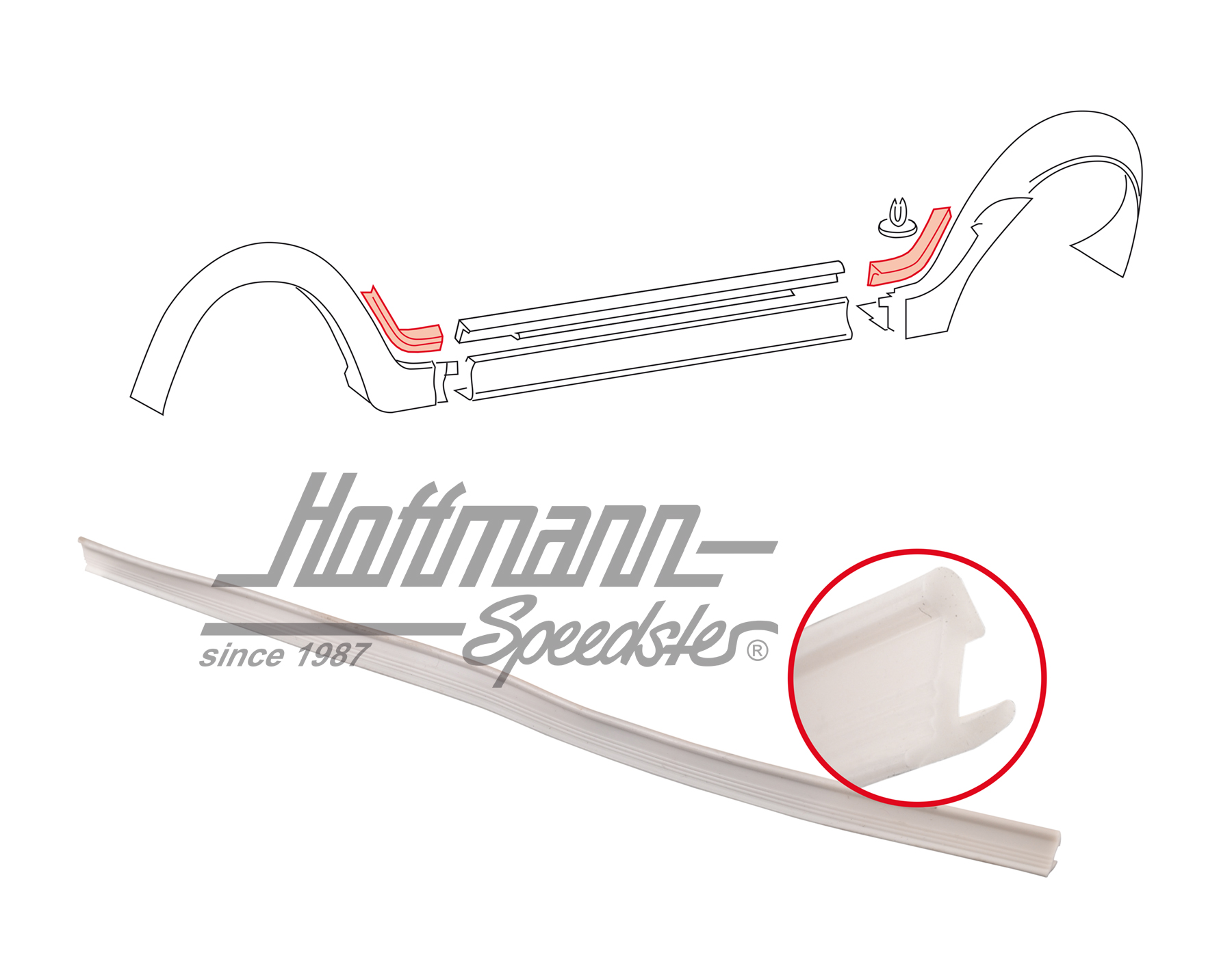 Beading, wheel arch extension, 90E | 155 853 977 90E | 180-7284