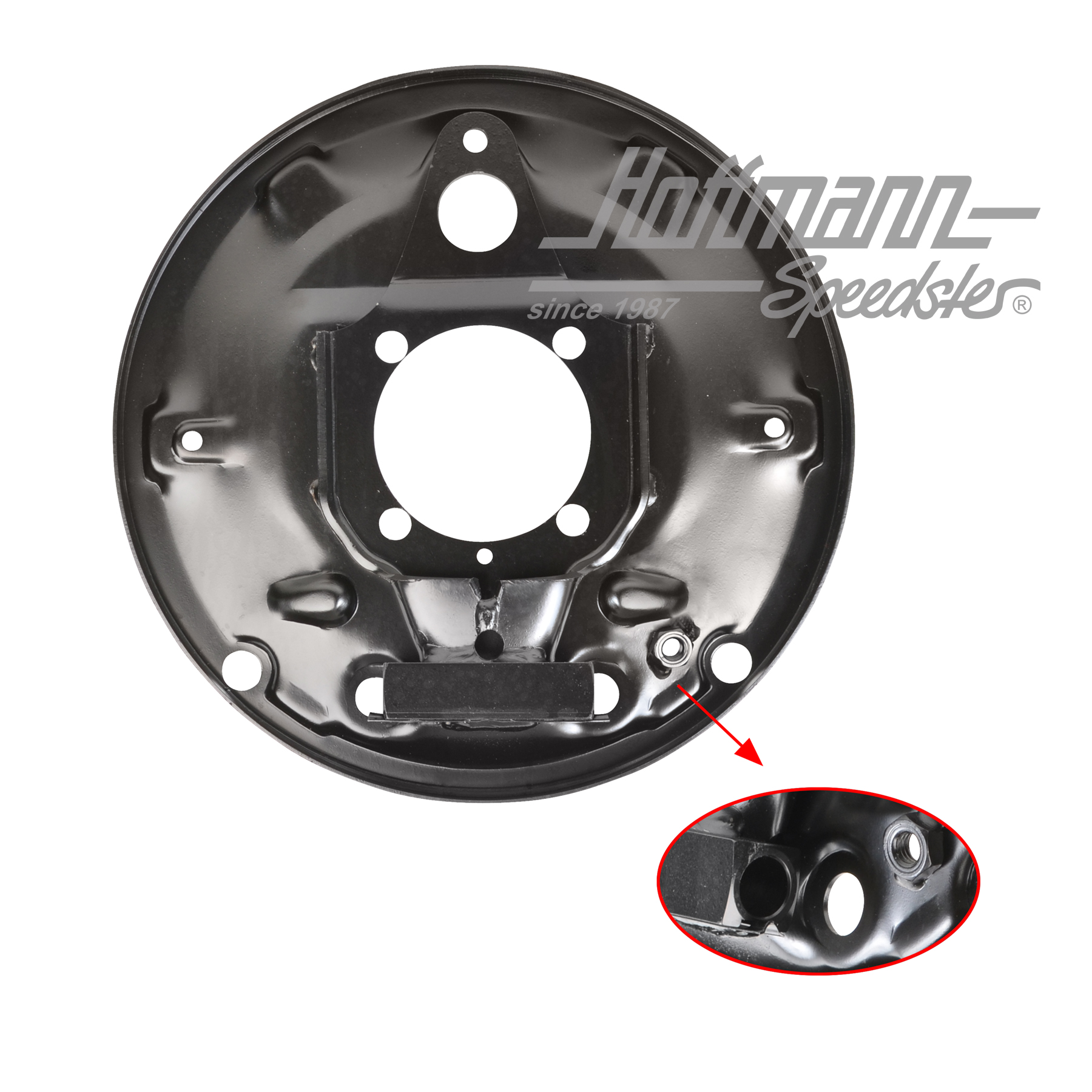 Brake anchor plate, rear, 8.64-, right | 311 609 440 D | 069-6130-12