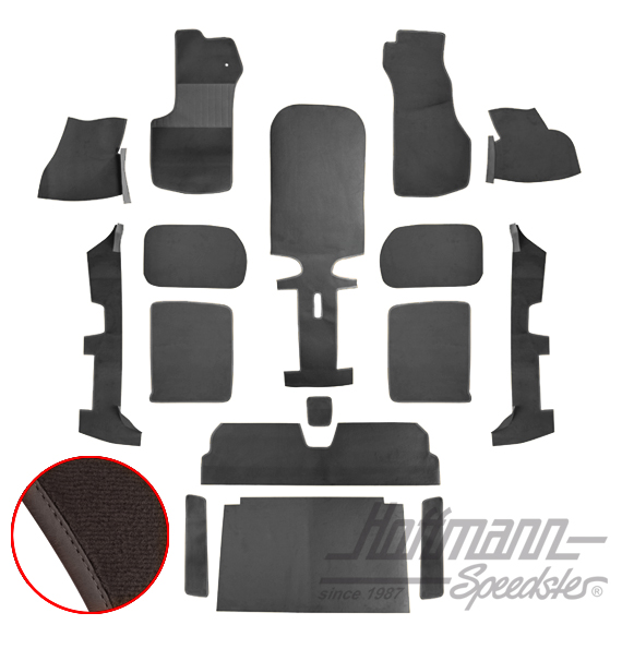 Carpet kit, Golf Convertible, 79-93, anthracite |  | 180-3010-15