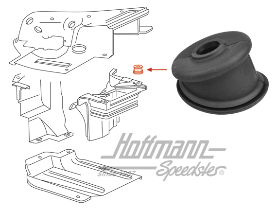 Grommet, oil-pressure switch, engine tins | 021 119 957 | 092-0855-50