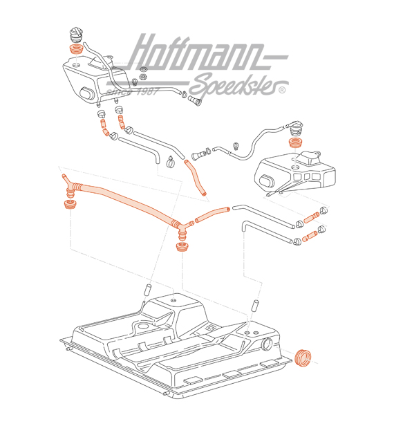 Gasket set, fuel tank, 1.80-8.83 (38mm/70mm)                                                        