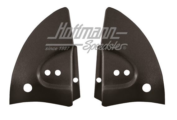 Hinge covers, 8.67-, black | 151 871 197 E + 198 E weiß/sch | 030-2251