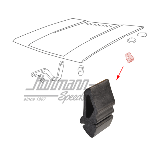 Rubber bump, engine hood, Golf 1 | 171 823 493 | 180-1098-20