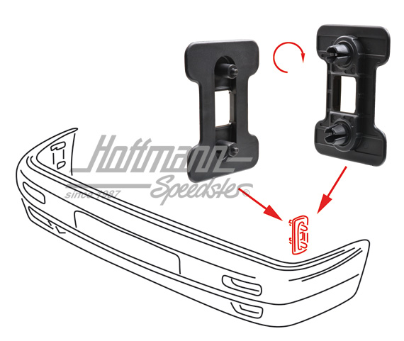 Clip, bumper mounting, rear | 1H0 807 193 | 208-0450-18