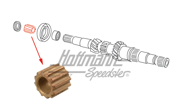 Guide bushing, main shaft, 1.5-1.8 | 020 311 107 C | 170-2240