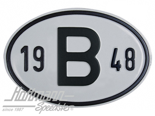 Nationality plate "B", alu, with year 1948 |  | 020-2397-48