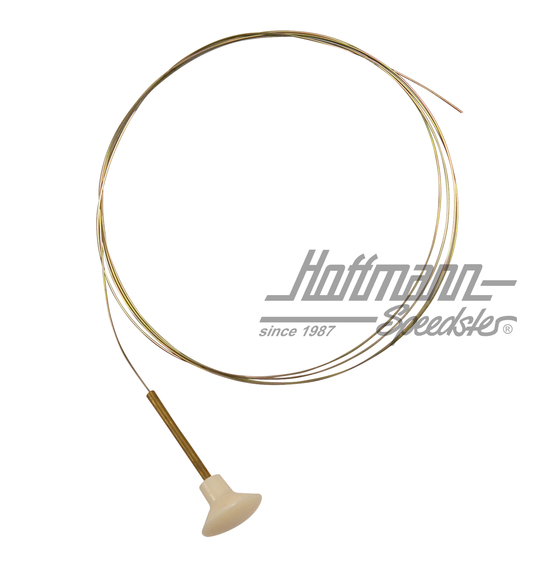 Hood release cable, front/rear, white | 143 827 531 B WH | 066-1300-08