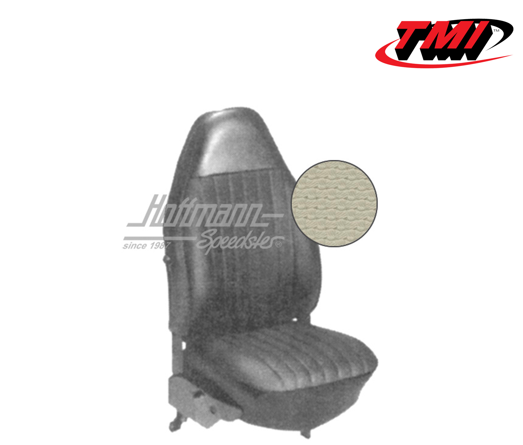 Seat upholstery, Sedan, 8.72-7.73, Basketweave, off-white | 43-1127-05 | 055-5250