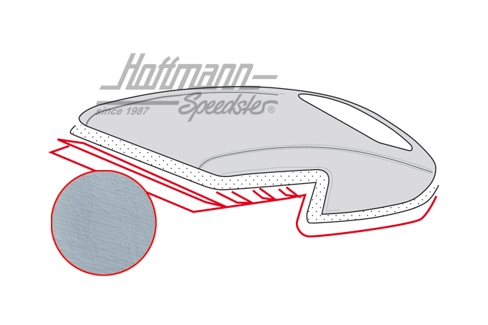 Headliner, Convertible, 4.67-11.68, white, smooth |  | 060-4030-05