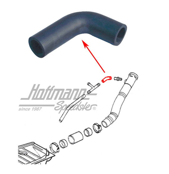 Venting hose, fuel tank to T-piece | 311 201 179 A | 020-5008-04