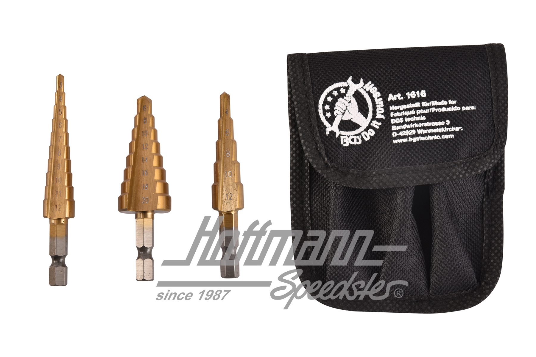 Stepped Drill Set, HSS, 3-20 mm, 3-piece set | --- --- --- | 027-0710