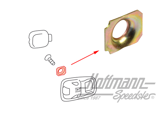 Support, door pull screen/screw | 111 837 291 | 020-2321-08