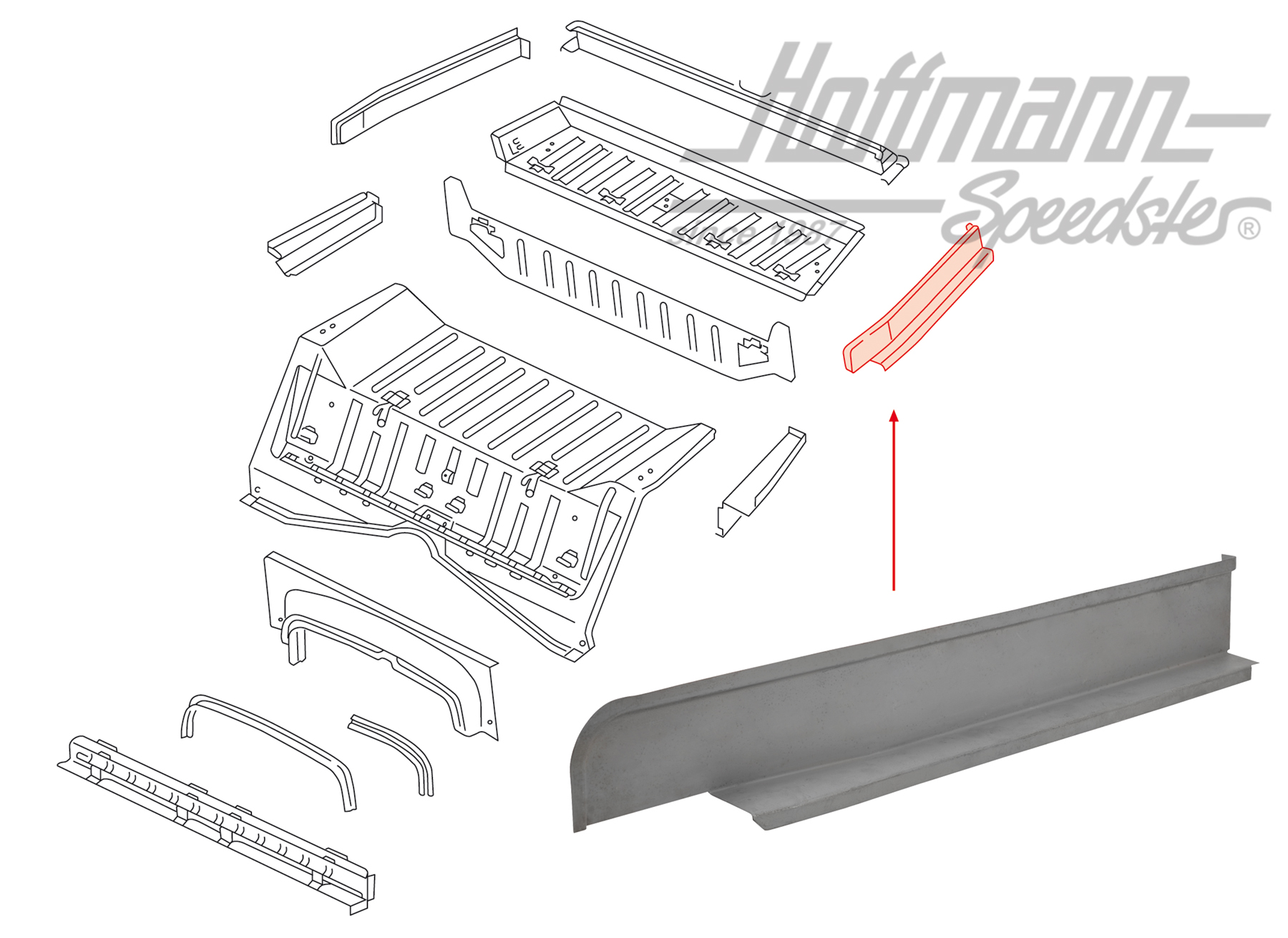 Side member, rear, Type 181, left                                                                   