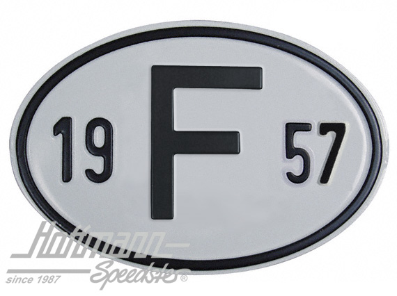 Nationality plate "F", alu, with year 1957 |  | 020-2399-57