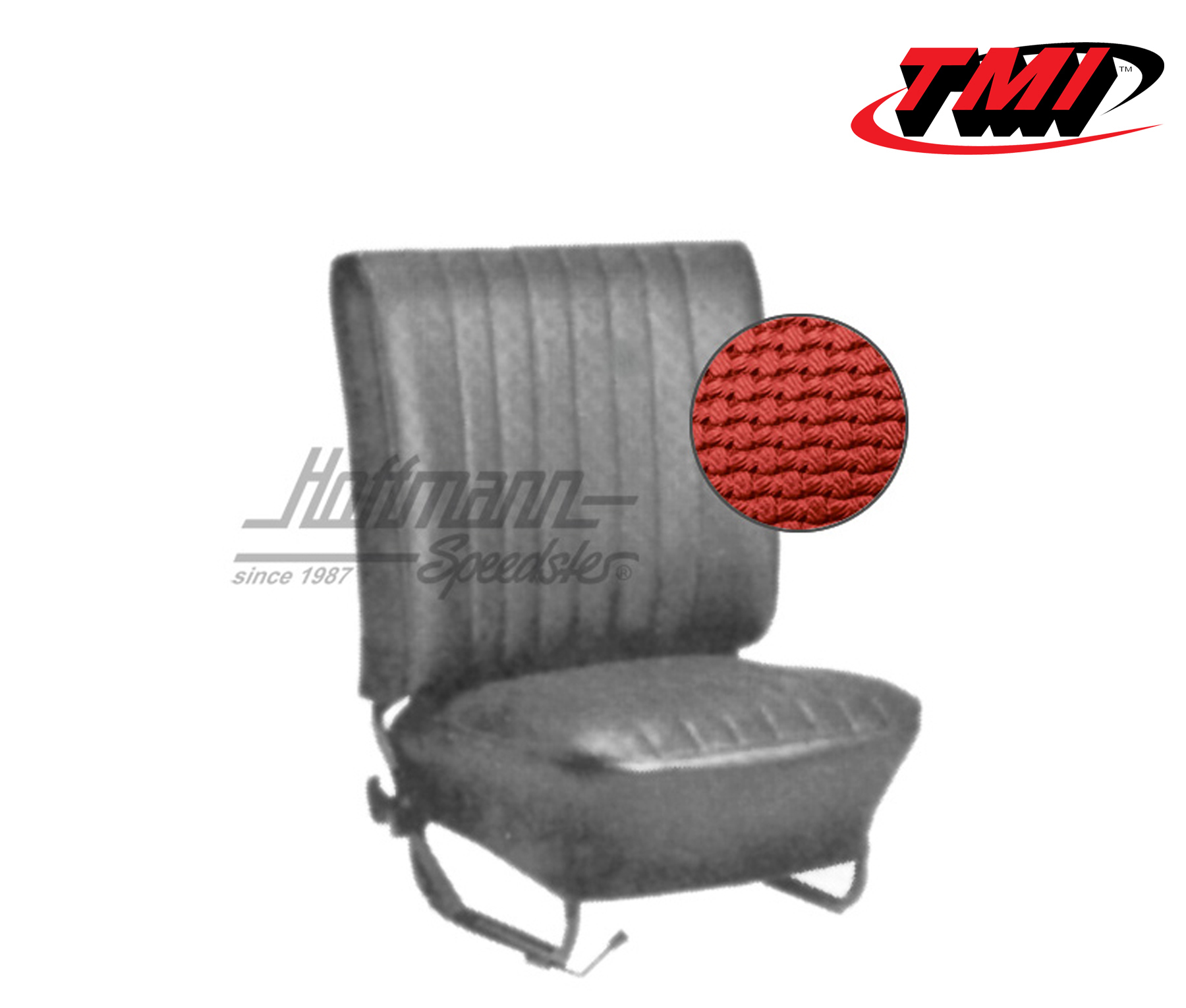 Seat upholstery, Sedan, 8.64-7.67, Basketweave, red | 43-1124-07 | 055-5510