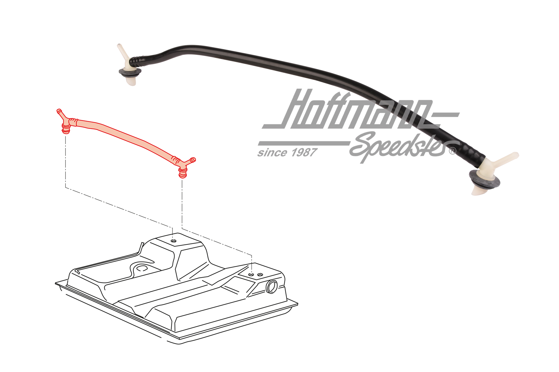 Compensating pipe, tank, upper | 251 201 147 B | 320-7040