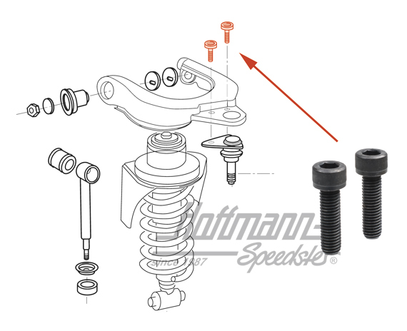 Screws, ball joint, upper, Bus T3 | N  044 727 3 | 330-1105-12