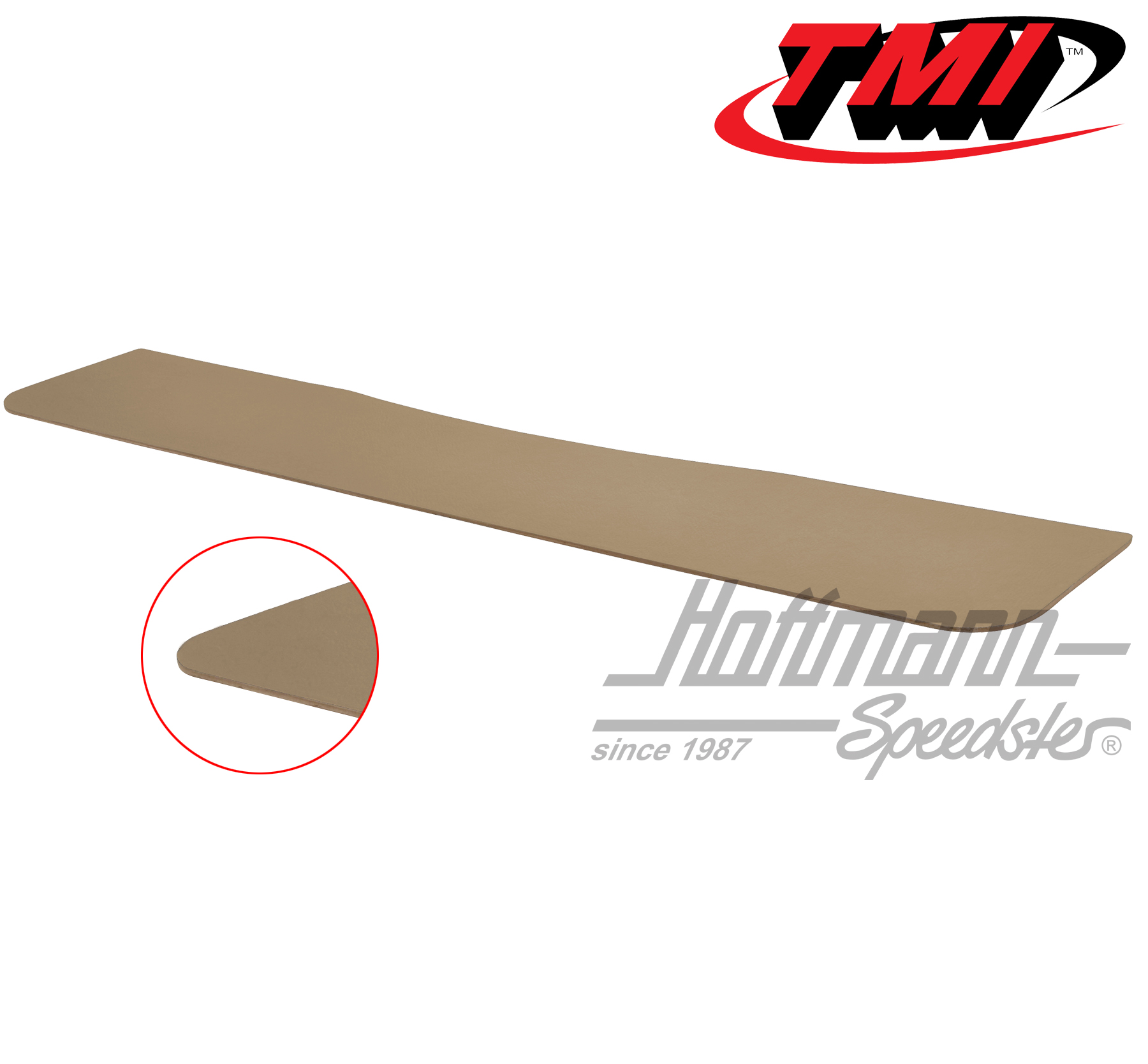 Bench backing panel, upper, -.62, beige | 10-2139-14 | 098-0714-05