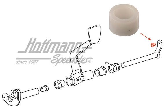 Bushing, clutch cable lever, 911 | 901 423 343 00 | 530-3120-40