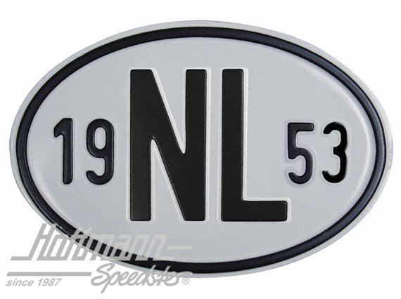 Nationality plate "NL", alu, with year 1953 |  | 020-2391-53