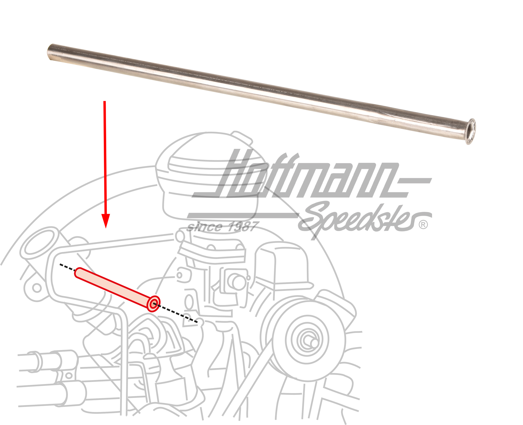 Accelerator-cable guide tube/fan shroud, 1.66- | 043 129 893 | 020-3219-10