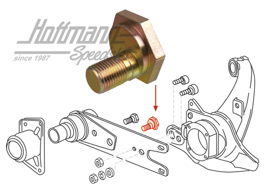 Eccentric screw, rear axle, 74-95                                                                   