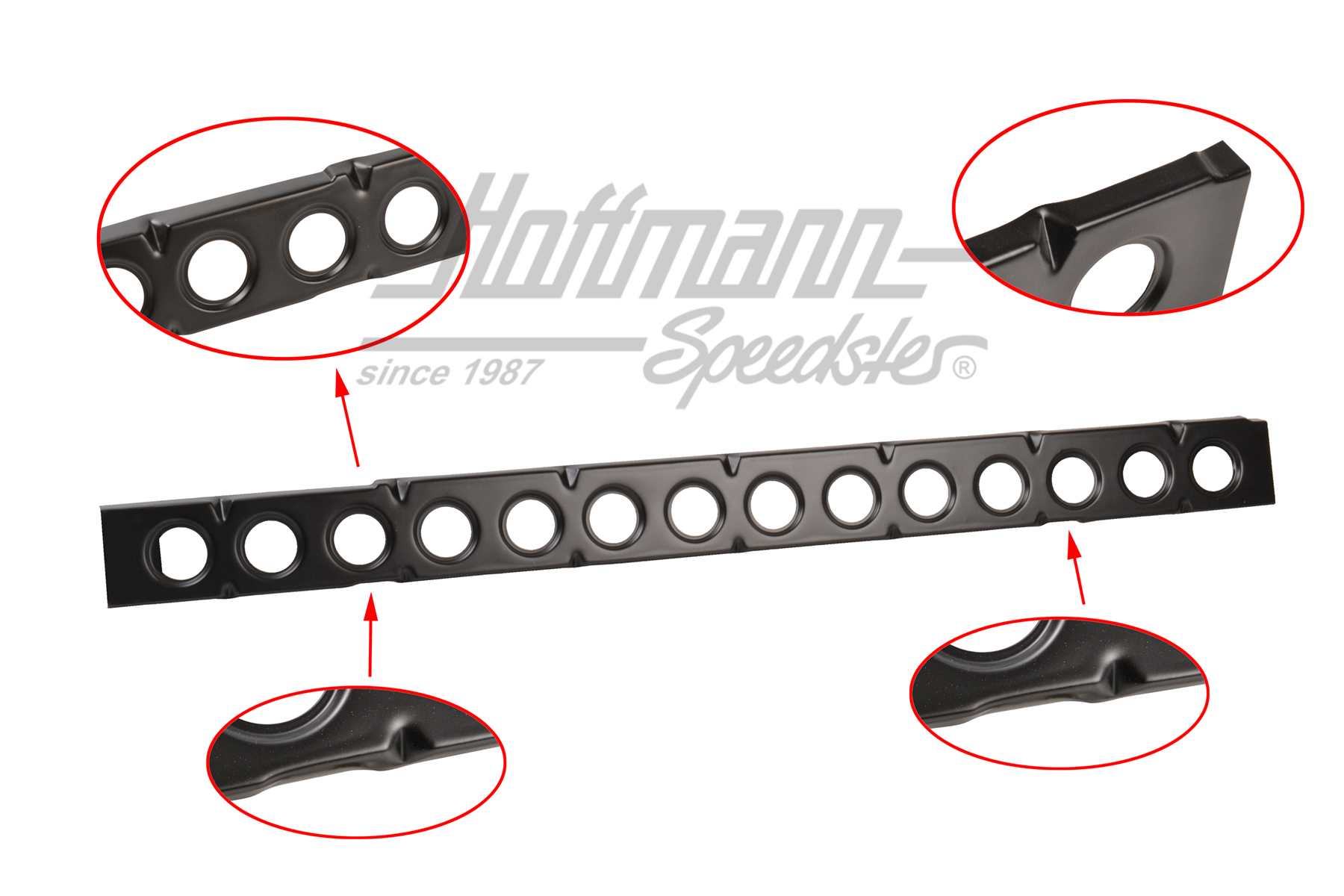 Reinforcing plate, Karmann Ghia Convertible, left | 141 801 131 | 068-0077-01