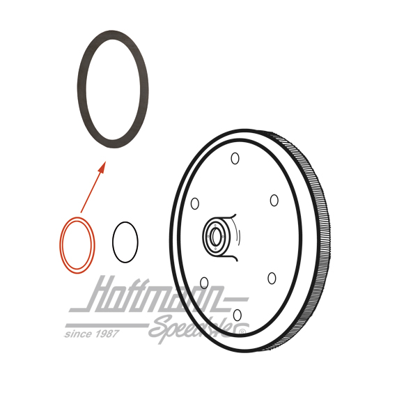 Flywheel shim, 0.32mm, -7.60 | 111 105 285 | 010-0133-32