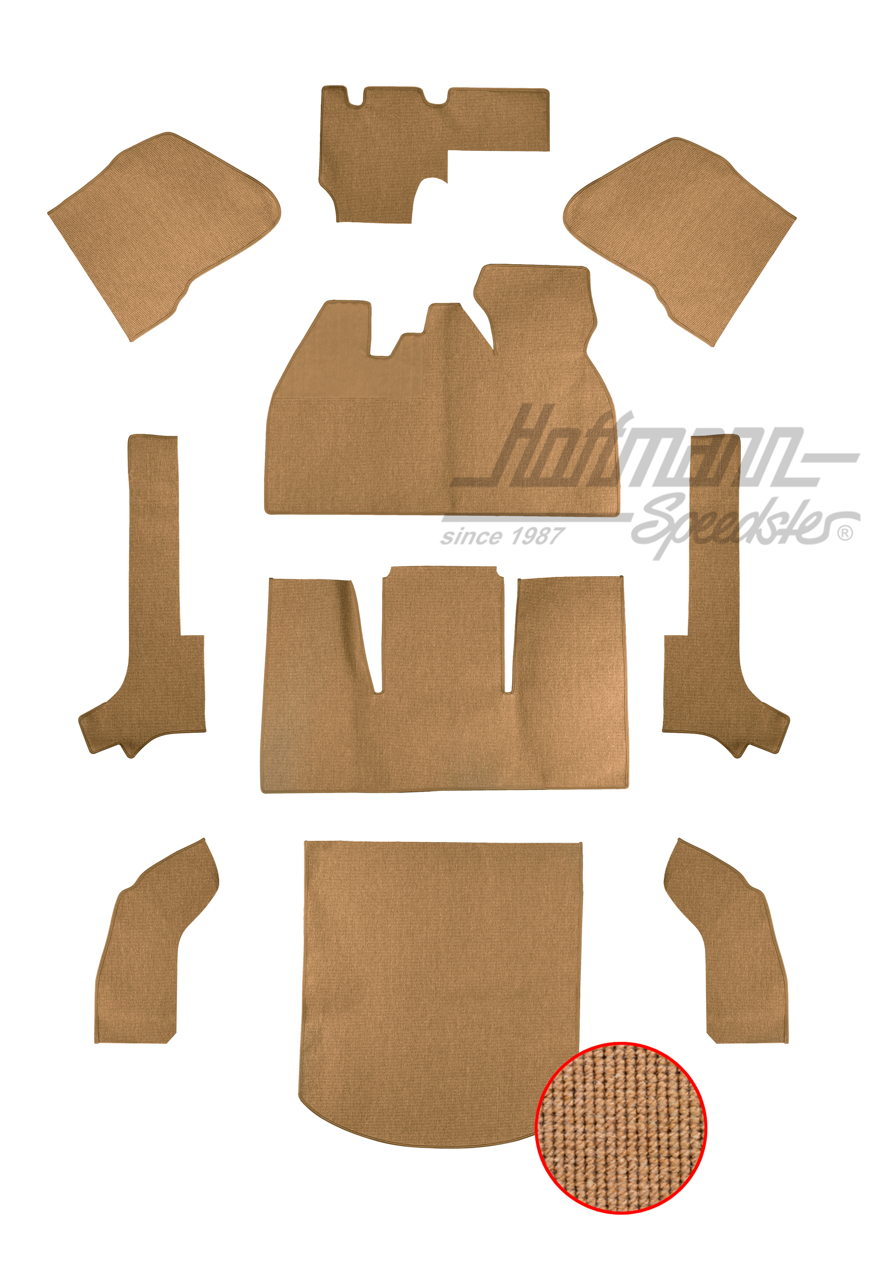 Carpet kit, Convertible, 56-64, hair yarn (10), beige |  | 026-5044-05